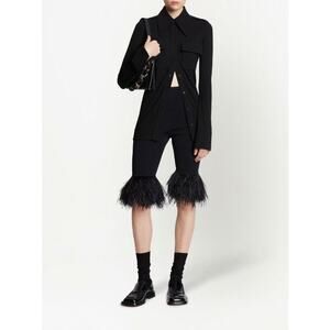 Proenza Schouler Matte Jersey Long Sleeve Button Up Shirt Size 6